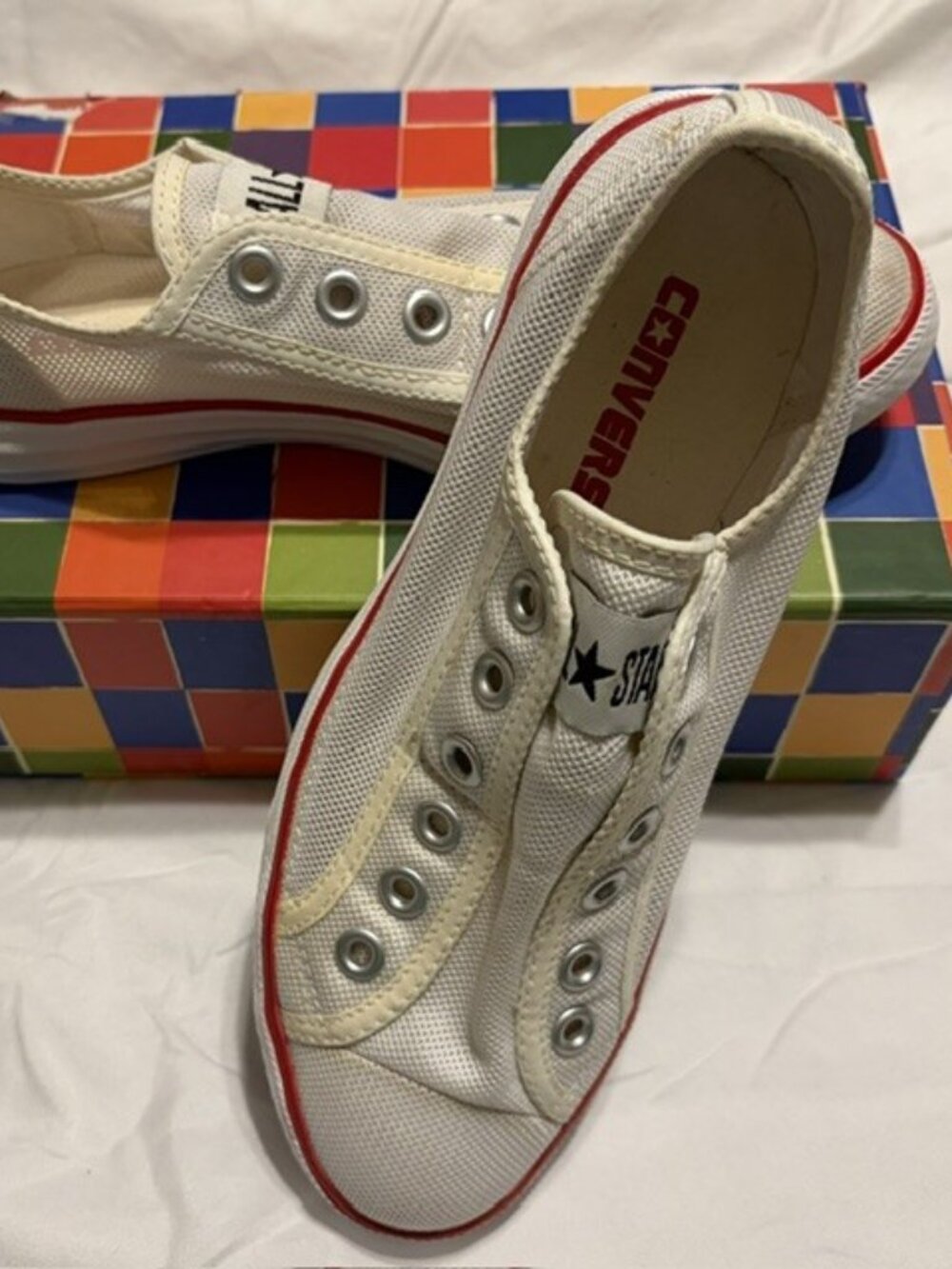 Like New White Mesh Converse All Star Sneakers Sz 7